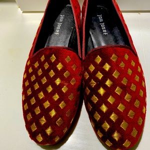 JON JOSEF VELVET SHOES